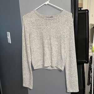 Zara crop long sleeve top
